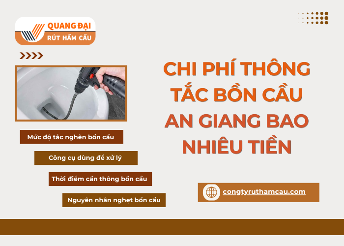 Chi phí của dịch vụ thông tắc bồn cầu tại An Giang là bao nhiêu?